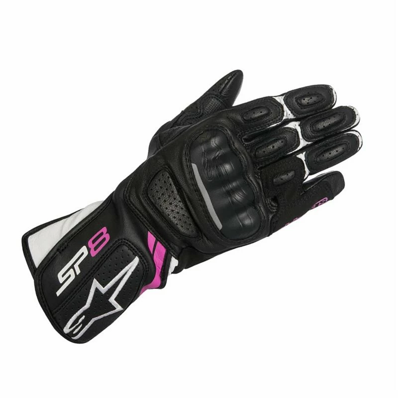 Promo π Alpinestars Stella SP-8 v2 Motorsport Gloves (Black/White/Fuchsia) π€©