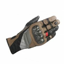 Discount 🔥 Alpinestars Belize Drystar Motorcycle Gloves (Black/Tobacco/Red) 🔥