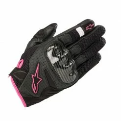 Deals 👍 Alpinestars Stella SMX-1 Air v2 Motorcycle Gloves (Black/Fuchsia) 🔔