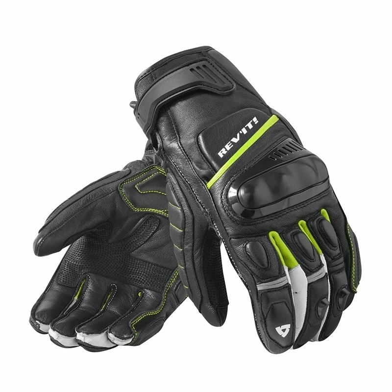 Budget 😀 Revit Motorcycle Gloves Chicane (Black|Neon Yellow) 😍