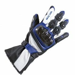 Deals 👍 Richa Ravine Motorcycle Gloves (Black/Blue) 🎉