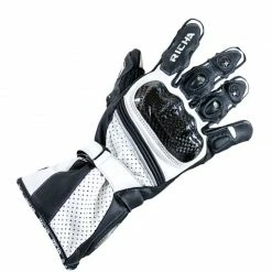 Cheapest 🎉 Richa Ravine Motorcycle Gloves (Black/White) 😀