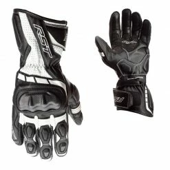 Best Sale 😍 RST Axis CE Motorcycle Gloves (Black/White) 🛒