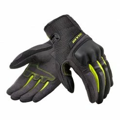 Deals 🛒 Revit Volcano Motorcycle Gloves (Black/Neon Yellow) 🥰