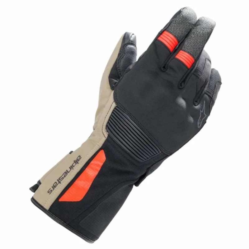 Discount ⭐ Alpinestars Denali Aerogel Drystar® Gloves (Khaki/Fluo Red) ⭐